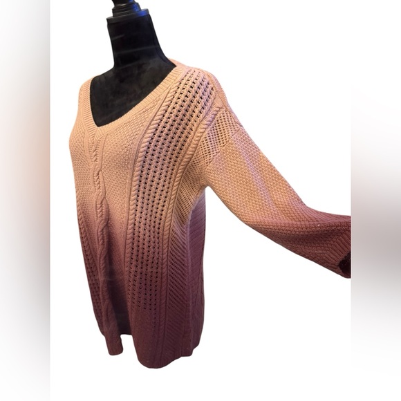 Torrid Ombré Purple Open Weave Sweater size 12 - Picture 4 of 6